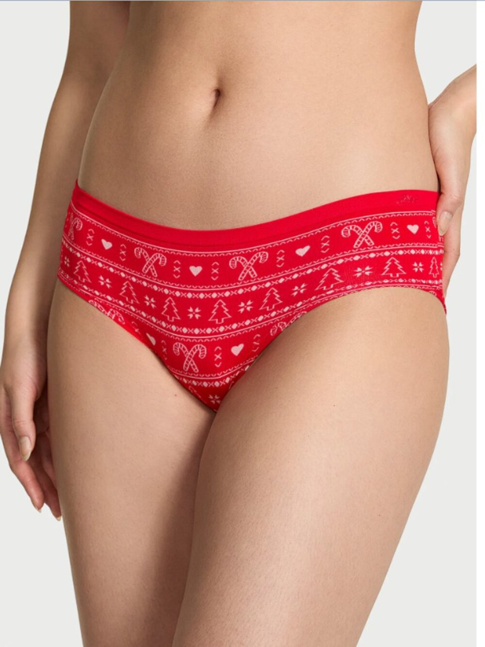 Victoria’s Secret PINK Seamless Holiday Hiphugger Panty (M) Red NWT!